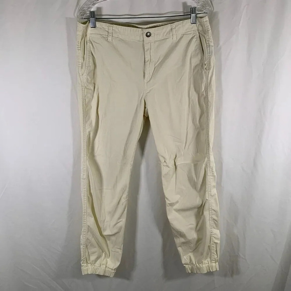 Lauren Ralph Lauren Pants Women's 12 Off White Chino Fitted Ankle Pockets - Picture 1 of 9